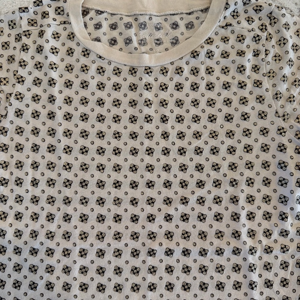 Crewcuts lot of 2 T-Shirts white with Flamingo and tan geometric girls 12 - Picture 8 of 12